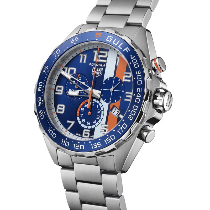 Tag Heuer Formula 1 Chronograph x Gulf Special Edition Quartz Watch 43mm
